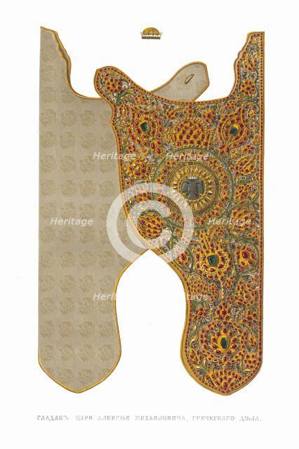 Quiver of Tsar Alexei Mikhailovich. From the Antiquities of the Russian State, 1849-1853. Creator: Solntsev, Fyodor Grigoryevich (1801-1892).