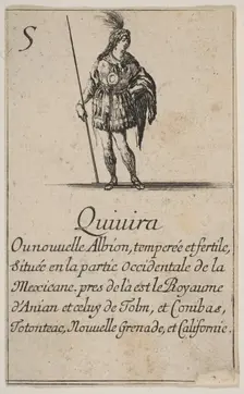 Quivira, from Game of Geography (Jeu de la Géographie), 1644. Creator: Stefano della Bella
