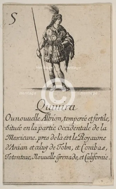 Quivira, from 'Game of Geography' (Jeu de la Géographie), 1644. Creator: Stefano della Bella.