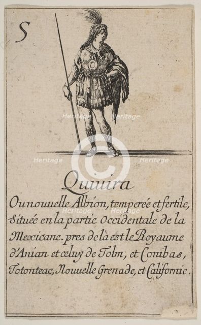 Quivira, from 'Game of Geography' (Jeu de la Géographie), 1644. Creator: Stefano della Bella.