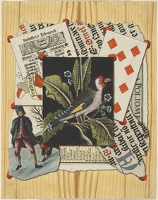 Quodlibet with Goldfinch, late 18th century. Creator: Christian Gottlob Winterschmidt