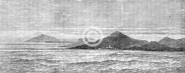 Quoin Point, Cape Agulhas, South Africa, near which the mail steam-ship Teuton was wrecked, 1881.  Creator: Unknown.