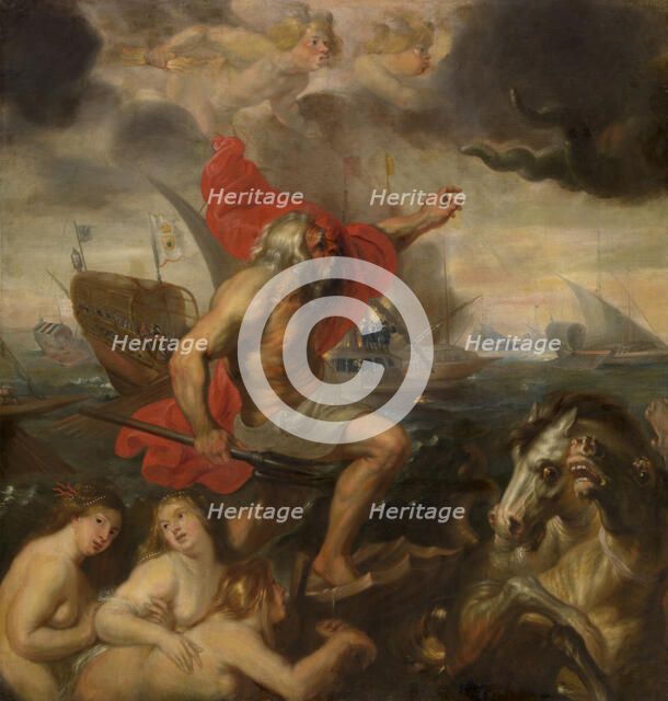 Quos Ego - Neptune Calming the Tempest, c1630s. Creator: Peter Paul Rubens.