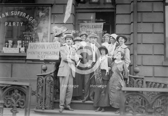 R.C. Beadle, A.H. Brown, and suffragettes, 1913. Creator: Bain News Service.