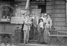 R.C. Beadle, A.H. Brown, and suffragettes, 1913. Creator: Bain News Service