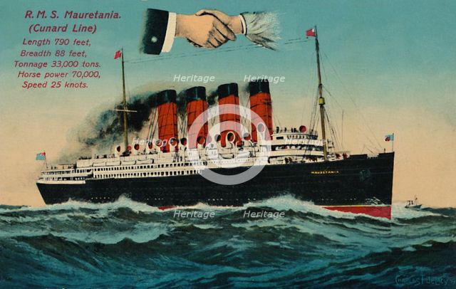 'R.M.S. Mauretania. (Cunard Line)', c1930s. Creator: Unknown.