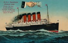 R.M.S. Mauretania. (Cunard Line) c1930s. Creator: Unknown