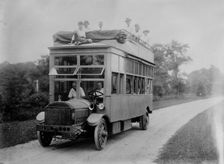 R.R. Conklin's auto bus, between c1910 and c1915. Creator: Bain News Service