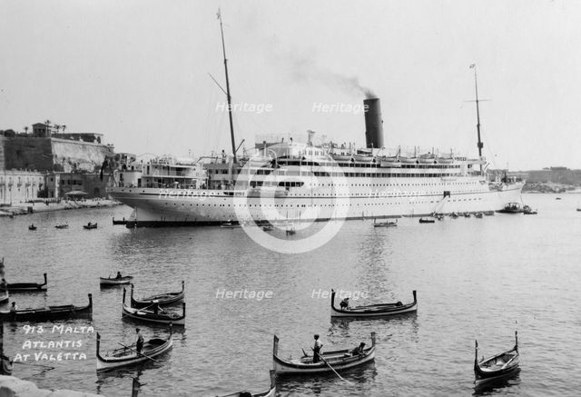 RMS 'Atlantis', Valetta, Malta, c1929-c1939. Artist: Unknown
