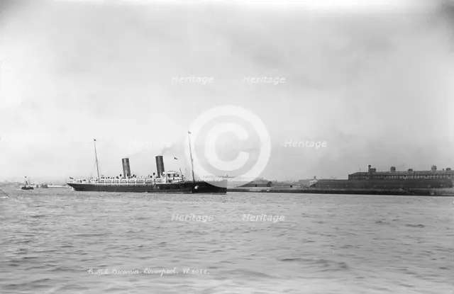 RMS 'Lucania' at Liverpool, 1890-1910. Artist: Unknown