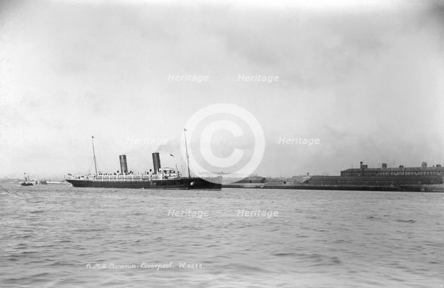 RMS 'Lucania' at Liverpool, 1890-1910. Artist: Unknown