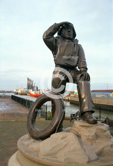 RNLI statue, Lowestoft, Suffolk, 2000. Artist: P Williams