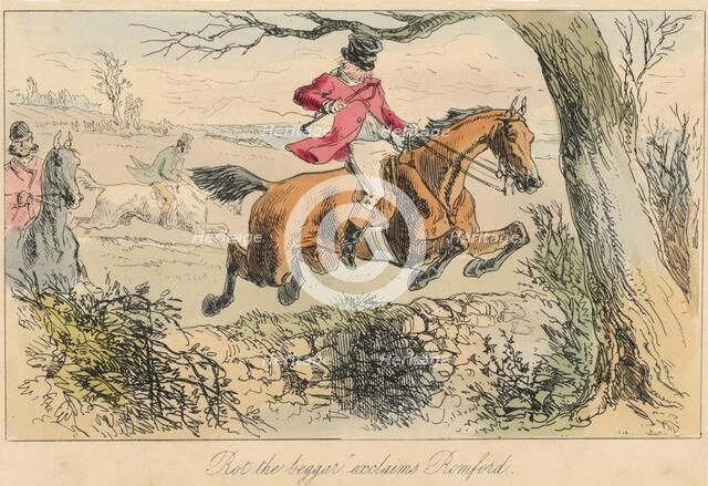 'Rot the beggar exclaims Romford', 1865. Artists: John Leech, Hablot Knight Browne.