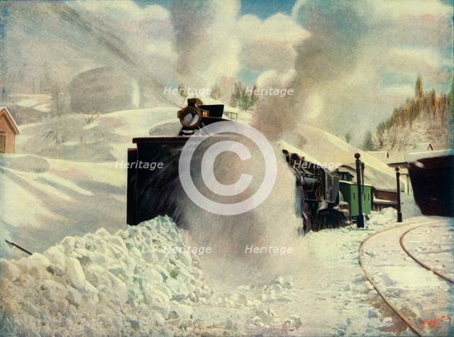 'Rotary Snow Plough at Blue Canyon, California (Southern Pacific Railway)', 1930. Creator: Unknown.