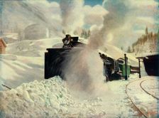 Rotary Snow Plough at Blue Canyon, California (Southern Pacific Railway) 1930. Creator: Unknown