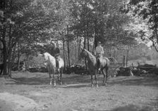 Rothbart, Albert, Mr., on horseback, with unidentified woman on horseback, between 1920 and 1935. Creator: Arnold Genthe