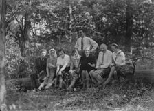 Rothbart, Albert, Mr., group, in the woods, between 1920 and 1935. Creator: Arnold Genthe