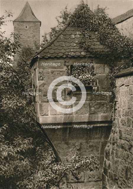 'Rothenburg o. d. T. - Bow-window in the town-wall', 1931. Artist: Kurt Hielscher.