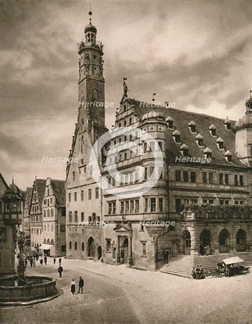 'Rothenburg o. d. T. - Rathaus', 1931. Artist: Kurt Hielscher.