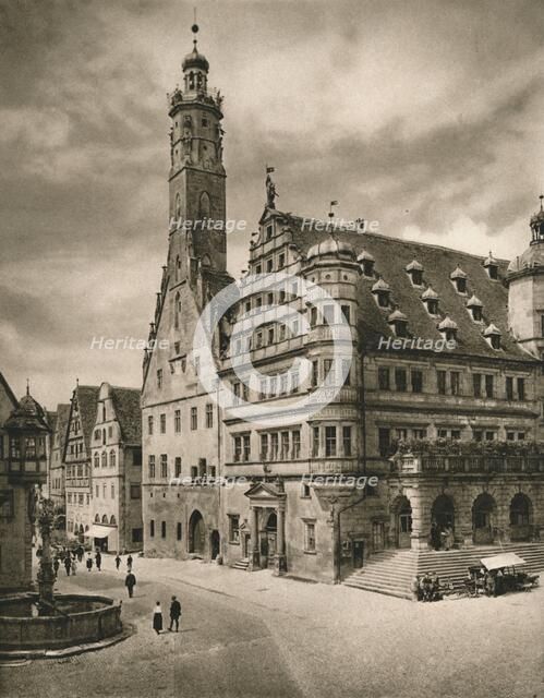 'Rothenburg o. d. T. - Rathaus', 1931. Artist: Kurt Hielscher.