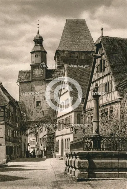 'Rothenburg o. d. T. - Roderbogen - Markusturm', 1931. Artist: Kurt Hielscher.
