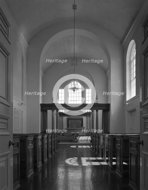 Rotherham Crematorium interior, 20th July 1962. Artist: Michael Walters