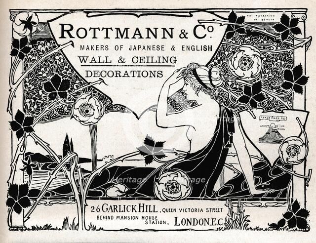 'Rottmann & Co., Makers of Japanese & English Wall & Ceiling Decorations', 1897. Artist: Unknown.