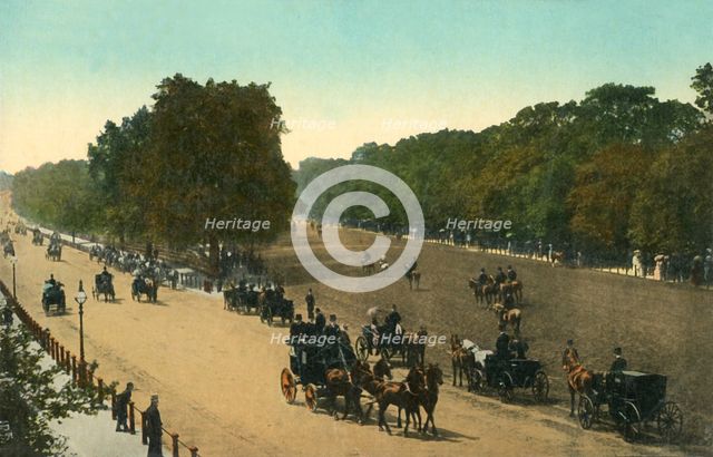 Rotten Row, Hyde Park, London, c1910. Creator: Unknown.
