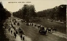Rotten Row, Hyde Park, London late 19th-early 20th century. Creator: Unknown