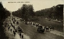 Rotten Row, Hyde Park, London late 19th-early 20th century. Creator: Unknown
