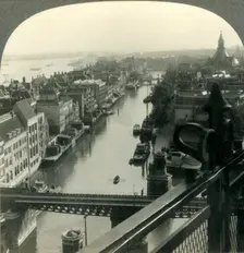 Rotterdam, Netherlands - Southwest from the Witte House, Showing the River and Parallel Canal c19 Creator: Unknown