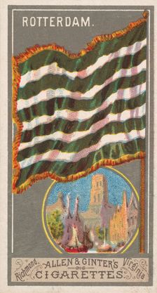 Rotterdam, from the City Flags series (N6) for Allen & Ginter Cigarettes Brands, 1887. Creator: Allen & Ginter