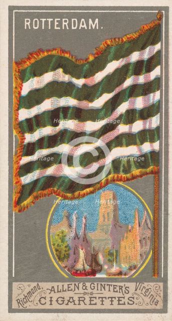 Rotterdam, from the City Flags series (N6) for Allen & Ginter Cigarettes Brands, 1887. Creator: Allen & Ginter.