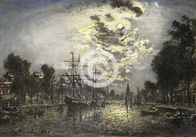 Rotterdam in the Moonlight, 1881. Creator: Johan Barthold Jongkind.