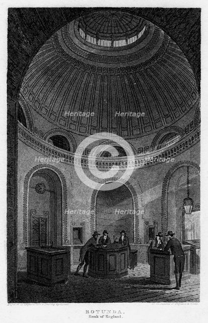 Rotunda, Bank of England, City of London, 1816.Artist: Matthews