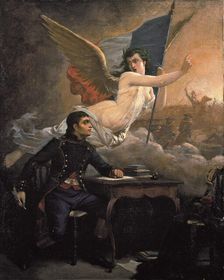 Rouget de Lisle composing the Marseillaise, c. 1875. Creator: Pinelli, Auguste (1823-after 1878)
