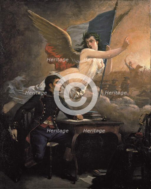Rouget de Lisle composing the Marseillaise, c. 1875. Creator: Pinelli, Auguste (1823-after 1878).