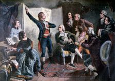 Rouget de Lisle singing the Marseillaise, 1892. Artist: Henri Meyer