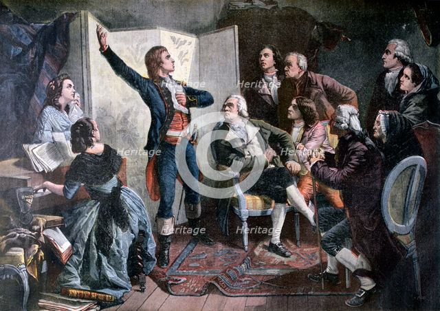 Rouget de Lisle singing the Marseillaise, 1892.  Artist: Henri Meyer