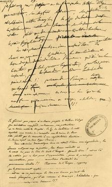 Rough draft of text for inclusion in "Le Moniteur Universel", 16 April 1801, (1921). Creator: Napoleon Bonaparte I