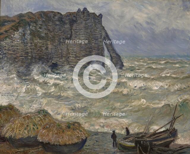 Rough Sea at Etretat, 1883. Creator: Monet, Claude (1840-1926).