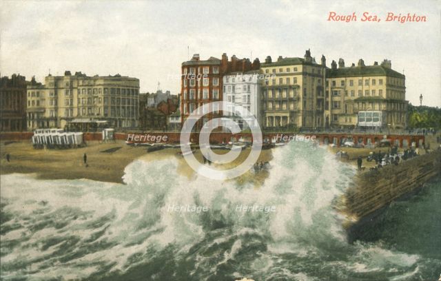 'Rough Sea, Brighton', late 19th-early 20th century.  Creator: Unknown.