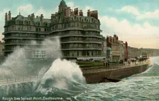 Rough sea, Splash Point, Eastbourne, Sussex, c1912