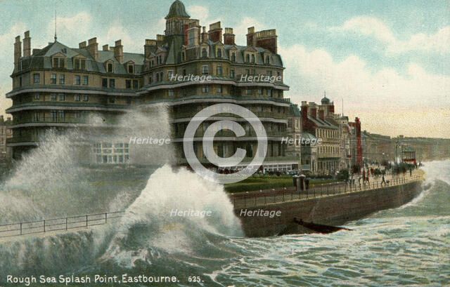 Rough sea, Splash Point, Eastbourne, Sussex, c1912. Artist: Unknown