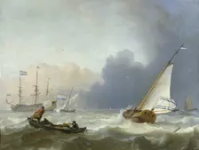 Rough Sea with a Dutch Yacht, 1694. Creator: Ludolf Bakhuizen