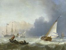 Rough Sea with a Dutch Yacht, 1694. Creator: Ludolf Bakhuizen
