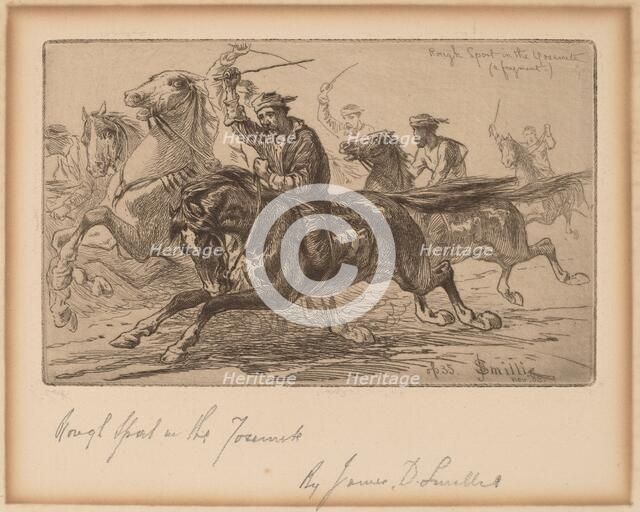 Rough Sport in the Yosemite, 1885. Creator: James David Smillie.