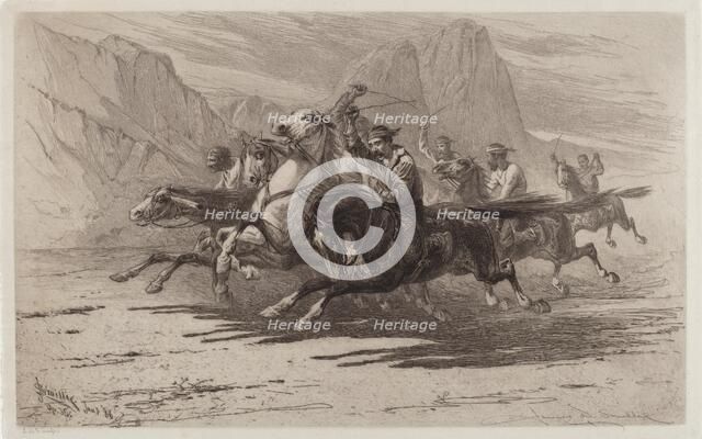 Rough Sport in the Yosemite, 1886. Creator: James David Smillie.