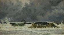 Rough Weather - The Coast Of Jutland, 1884. Creator: Whitworth Wallis