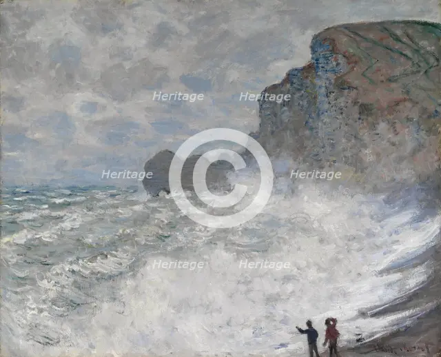 Rough weather at Étretat, 1883. Artist: Monet, Claude (1840-1926)